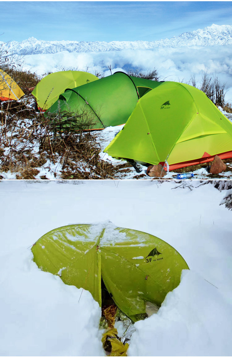 Cheap Goat Tents 3F UL GEAR 2 Person Camping Tent Ultralight Kamp Tents tenda tente barraca de acampamento Tents 